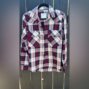 Zara Red and Black Checkered Shirt